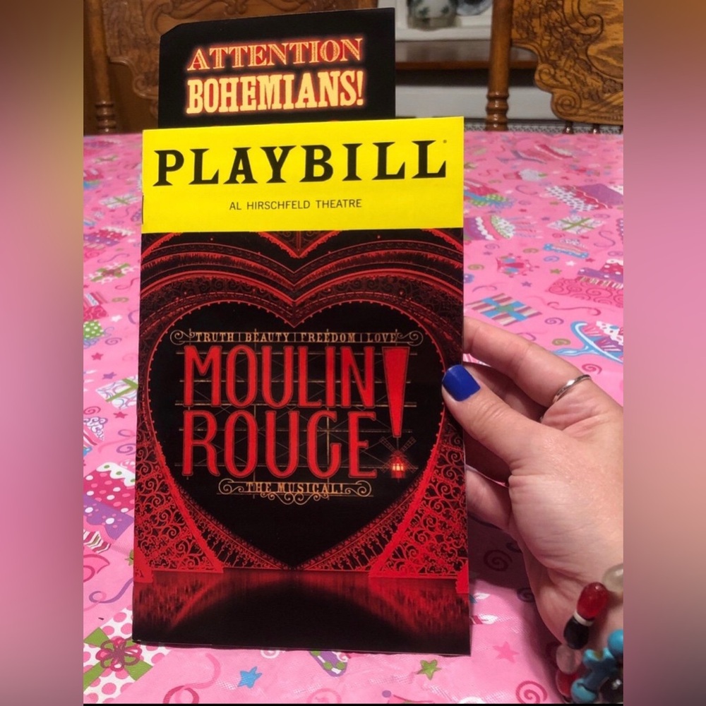 Moulin Rouge! Playbill - august 2026 with Aaron tveit limited edition